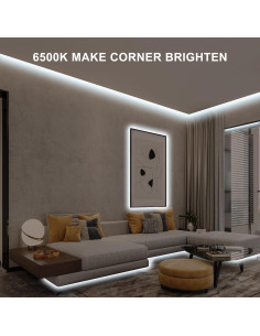 Tira de Led COB 5m Olaholii 6500K Regulable Luz Blanca 2