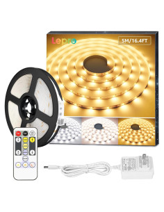 Tira LED Lepro 5m Regulable Blanco Ajustable 300 LEDs 12V