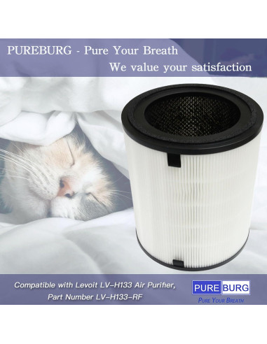 Filtro HEPA PUREBURG LV-H133 Compatible Purificador Aire