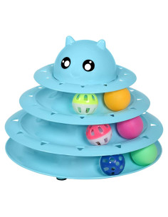 Juguete Interactivo para Gatos UPSKY 3 Niveles Azul