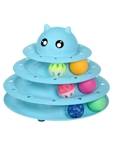 Juguete Interactivo para Gatos UPSKY 3 Niveles Azul