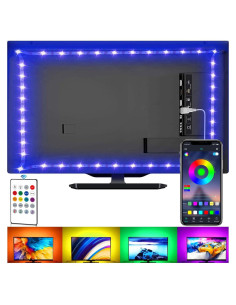 Luces de tira LED RGB 5m SNPDE para TV 140-190 cm