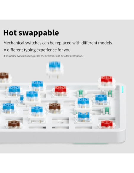 Teclado Mecánico Inalámbrico nuphy Air60 V2 60% Gateron Azul