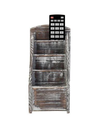 Soporte de Control Remoto de Madera MyGift 4 Compartimentos