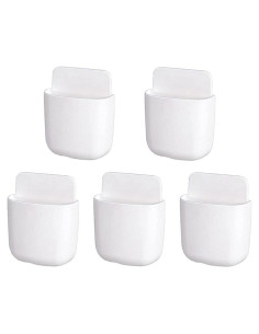 5 Soportes Adhesivos para Control Remoto Hikinlichi Blanco