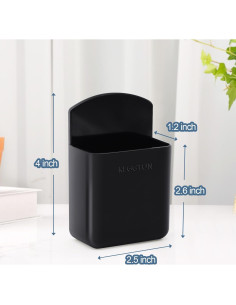 Soporte de Control Remoto Montaje en Pared TKGKHK 8PCS Negro 2