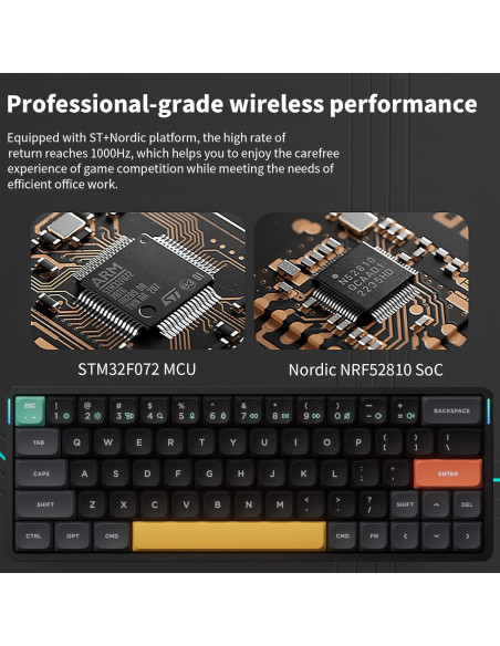 Teclado Mecánico Inalámbrico nuphy Air60 V2 60% Gateron Azul