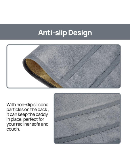 Soporte Organizador de Control Remoto Teniux Gris 6 Bolsillos