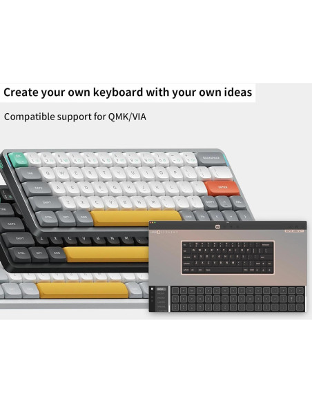 Teclado Mecánico Inalámbrico nuphy Air60 V2 60% Gateron Azul