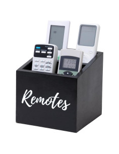 Soporte para Control Remoto ZBBCTUS de Madera con 3 Compartimentos