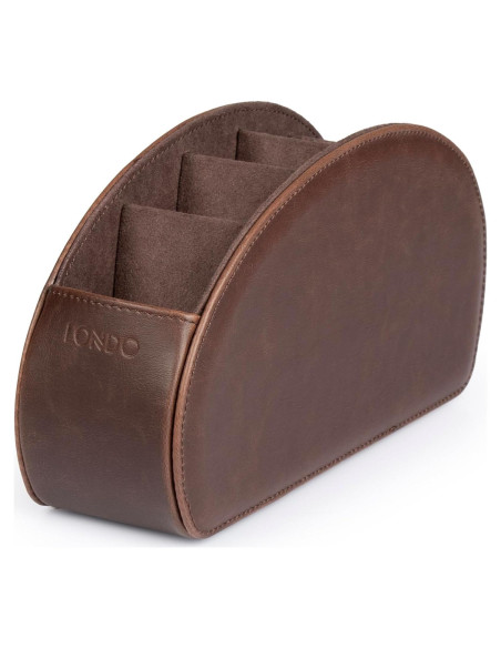 Soporte para Control Remoto Londo - Cuero PU 5 Bolsillos Marrón Soporte para Control Remoto Londo - Cuero PU 5 Bolsillos Marrón