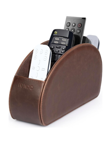 Soporte para Control Remoto Londo - Cuero PU 5 Bolsillos Marrón