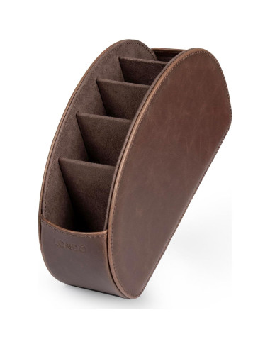 Soporte para Control Remoto Londo - Cuero PU 5 Bolsillos Marrón