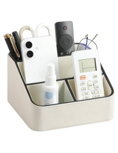 Organizador de Escritorio MEIBOOCH Crema con 4 Compartimentos