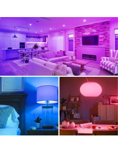 Bombilla Inteligente ANWIO BR30 RGB E26 13W Paquete de 4 2