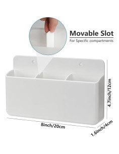 Soporte de Control Remoto de Pared Kulusion Blanco 3 Ranuras 2