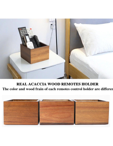 Soporte de Control Remoto de Madera Acacia LBEMEY - Marrón