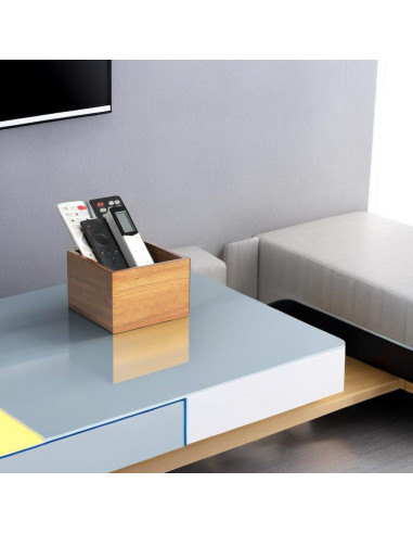 Soporte de Control Remoto de Madera Acacia LBEMEY - Marrón