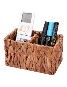 Cesta de Almacenamiento de Mimbre ANHYOCA 2 Compartimentos