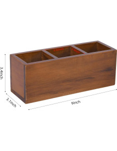 Soporte de Control Remoto de Madera Dedoot 3 Compartimentos 2