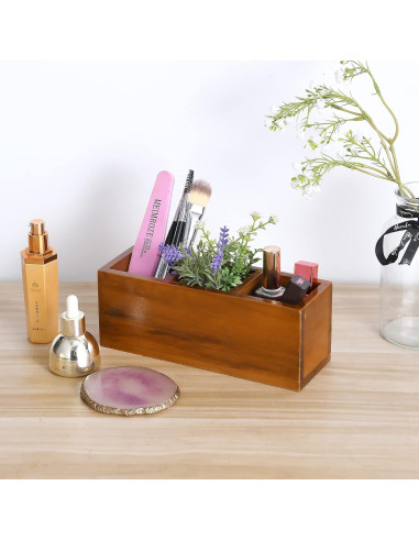 Soporte de Control Remoto de Madera Dedoot 3 Compartimentos