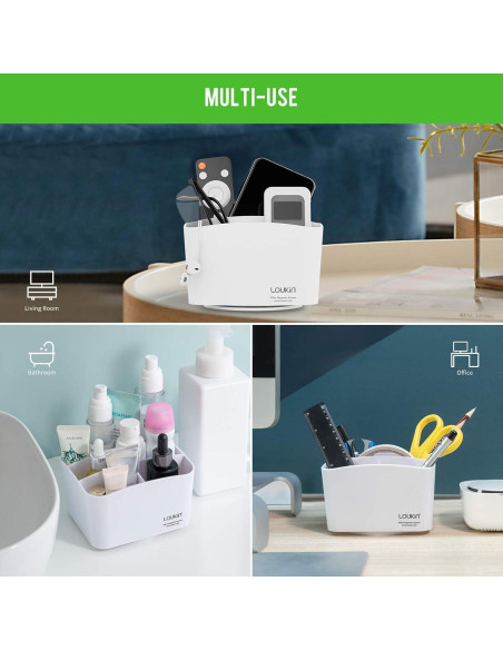 Soporte giratorio para control remoto Loukin blanco 5 compartimentos