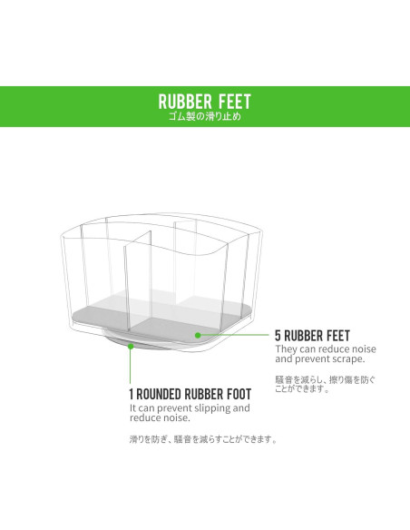 Soporte giratorio para control remoto Loukin blanco 5 compartimentos