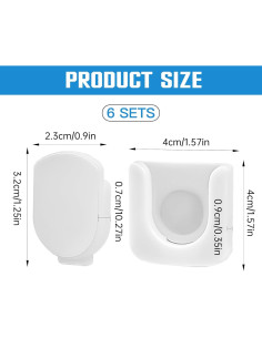 Soporte Magnético para Control Remoto KALIONE 6 Piezas Blanco 2
