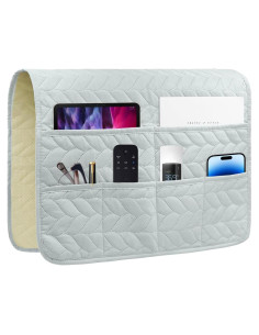 Organizador de Reposabrazos Sofá HADEEONG Gris Claro 6 Bolsillos