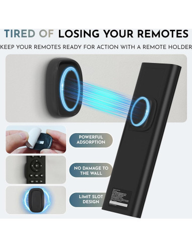 Soporte Magnético para Control Remoto Ayzsdnh 4 Pcs Autoadhesivo