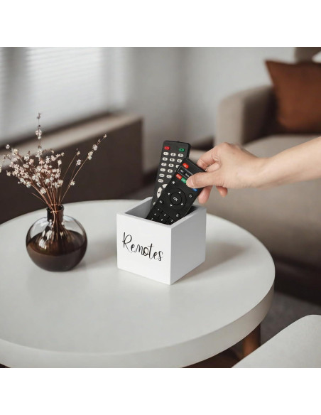 Soporte de Control Remoto de Madera LBEMEY Blanco S
