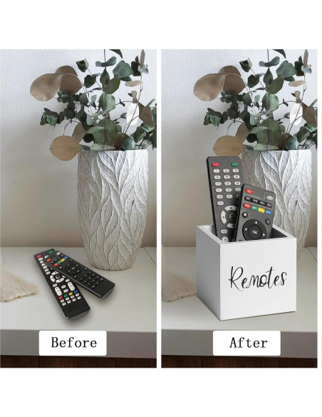 Soporte de Control Remoto de Madera LBEMEY Blanco S