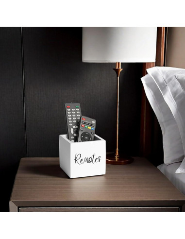 Soporte de Control Remoto de Madera LBEMEY Blanco S