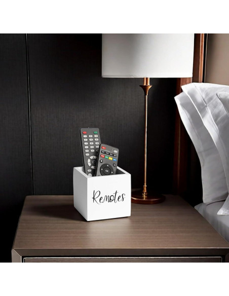 Soporte de Control Remoto de Madera LBEMEY Blanco S