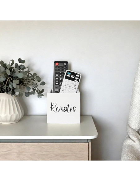 Soporte de Control Remoto de Madera LBEMEY Blanco S