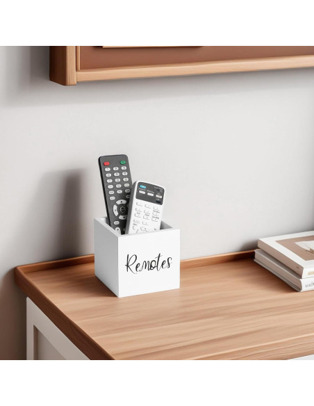 Soporte de Control Remoto de Madera LBEMEY Blanco S