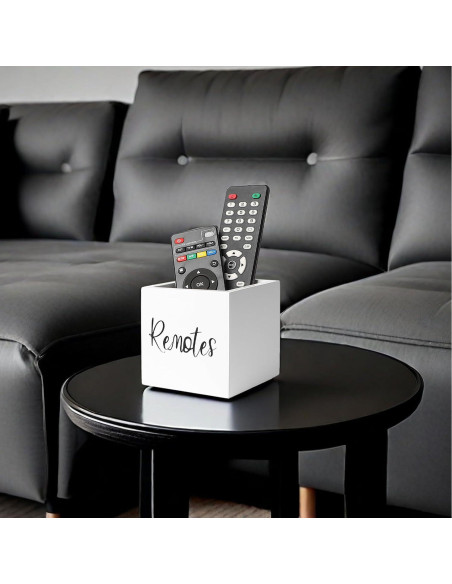 Soporte de Control Remoto de Madera LBEMEY Blanco S