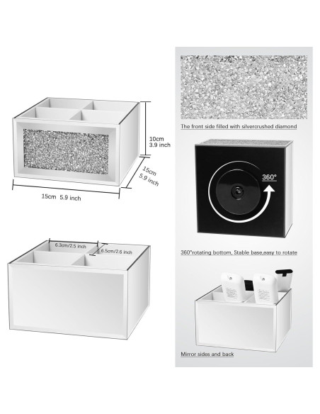 Soporte Giratorio 360 para Control Remoto SWTHONY Plateado