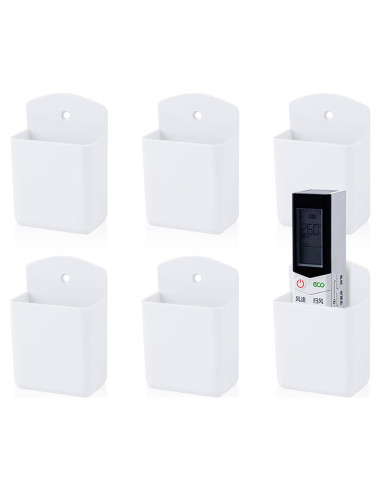 6 Soportes de Control Remoto TIE-DailyNec Blanco Universal