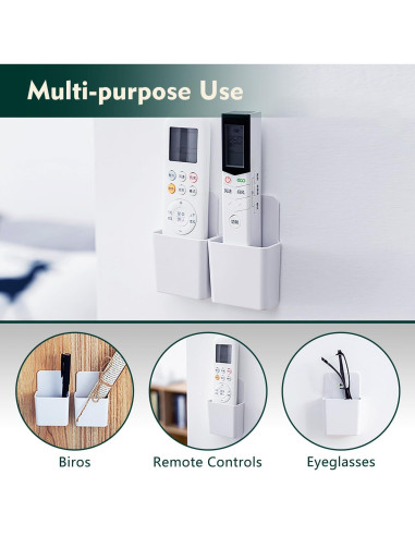 6 Soportes de Control Remoto TIE-DailyNec Blanco Universal