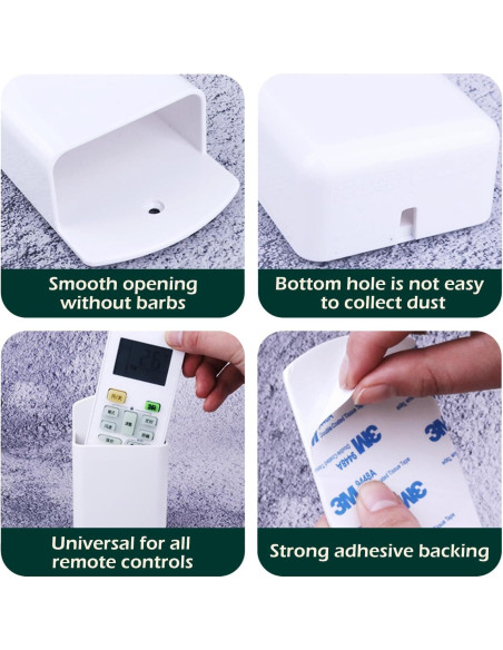 6 Soportes de Control Remoto TIE-DailyNec Blanco Universal