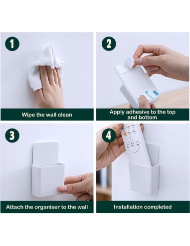 6 Soportes de Control Remoto TIE-DailyNec Blanco Universal