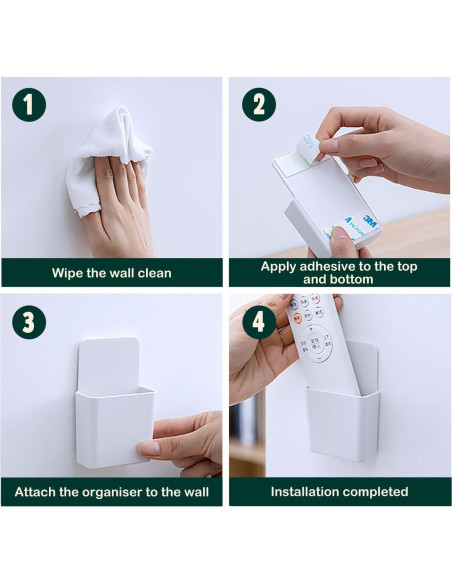 6 Soportes de Control Remoto TIE-DailyNec Blanco Universal