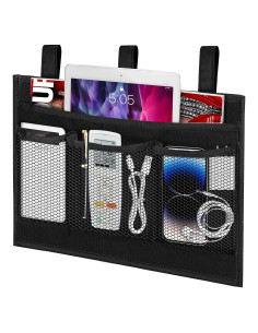 Caddy de Almacenamiento Tenyond para Cama - 4 Bolsillos Negro