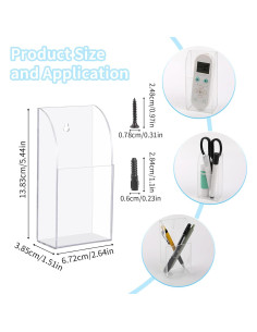 Soporte de Pared para Control Remoto Bruislard Transparente 14cm 2