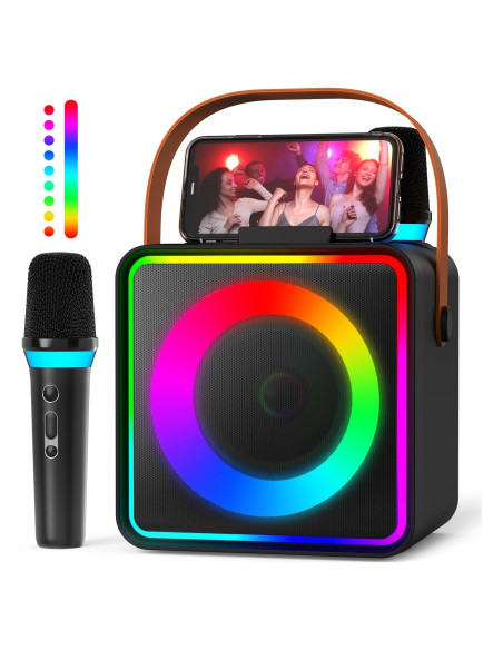 Máquina de Karaoke YLL con 2 Micrófonos Inalámbricos y Bluetooth