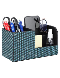 Organizador de Escritorio Multifuncional KEYPOWER Azul 3 Compartimentos