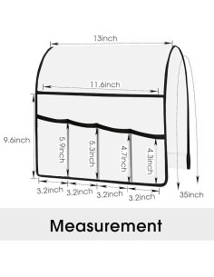 Organizador de Reposabrazos Joywell Beige con 6 Bolsillos 2