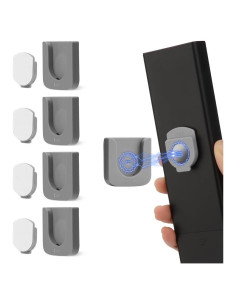 Soporte Magnético para Control Remoto WALLFID - Gris, 4 Piezas