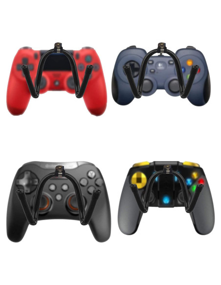 Soporte de Montaje en Pared para Controladores de Juego - 4 Piezas